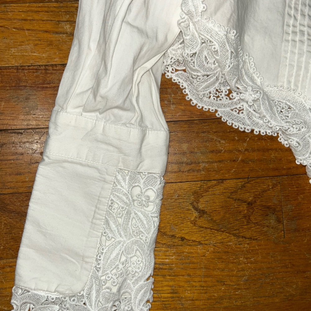 Free People Hooked On You lace trimmed cotton shirt - Picture 5 of 5